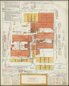 New England Cotton Yarn Co., Bennett Department, "Depts. Nos. 1, 5, 3A & 2," New Bedford, Mass. [insurance map]