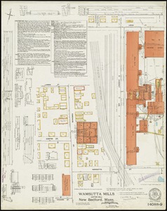 Wamsutta Mills (Cotton Mill), New Bedford, Mass. [insurance map]