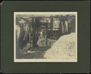 Piles of raw wool in Richardson's Wool Washeries and Carbonising Works, Port Elizabeth, South Africa [graphic]