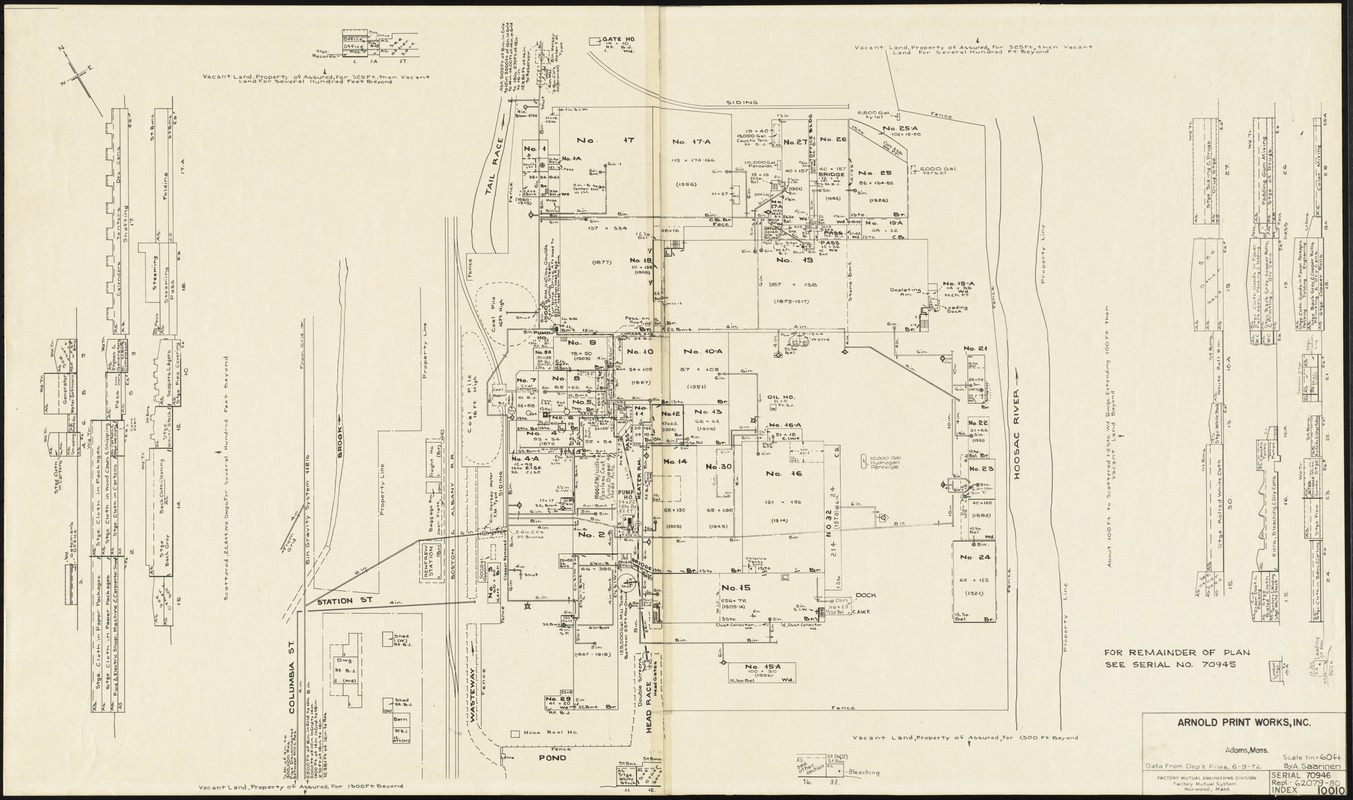 Arnold Print Works, Inc., Adams, Mass. [insurance map]