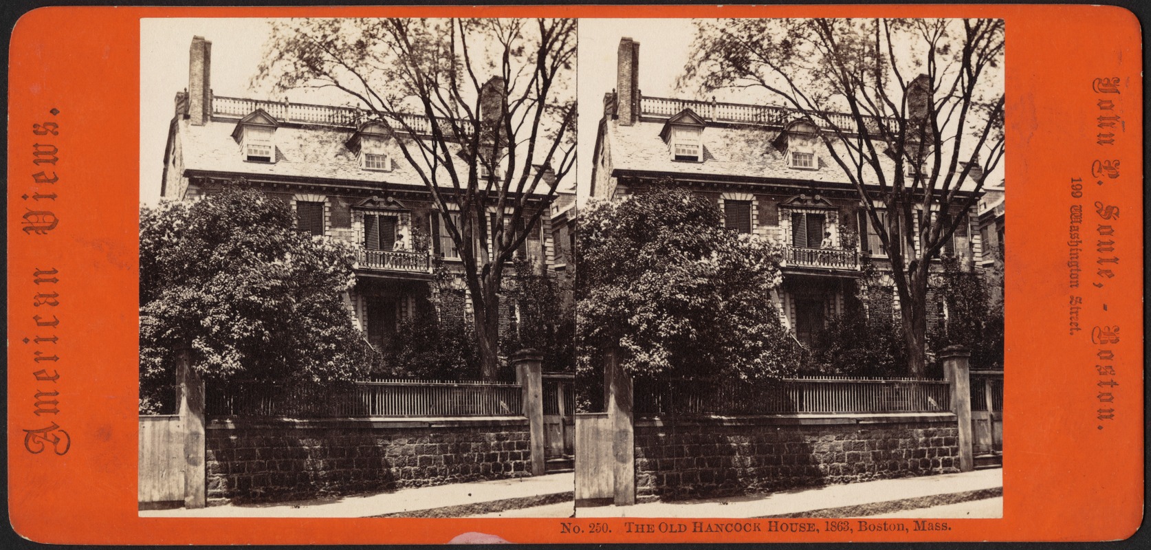 The old Hancock House, 1863, Boston, Mass.