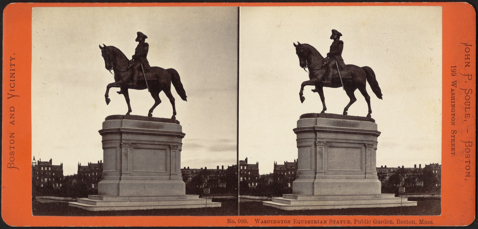 Washington equestrian statue, Public Garden, Boston, Mass.