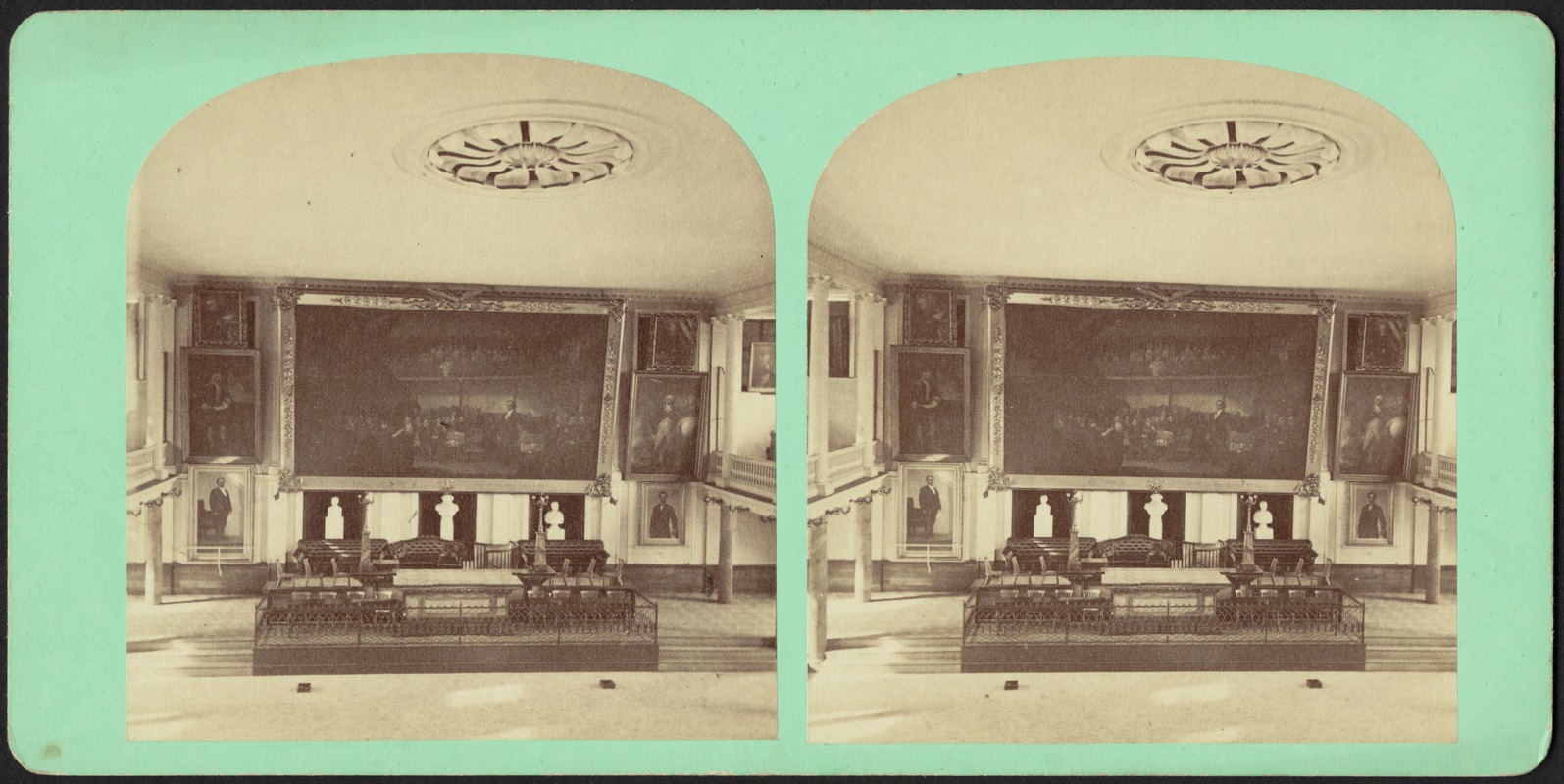 Interior of Faneuil Hall, Boston Digital Commonwealth