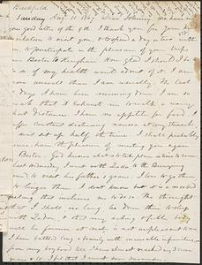 Letter from Zadoc Long to John D. Long, August 11, 1867