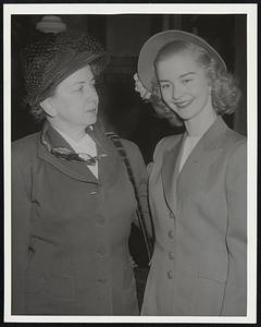 Mrs. Clyde Scott and her daughter Barbara Ann Scott.