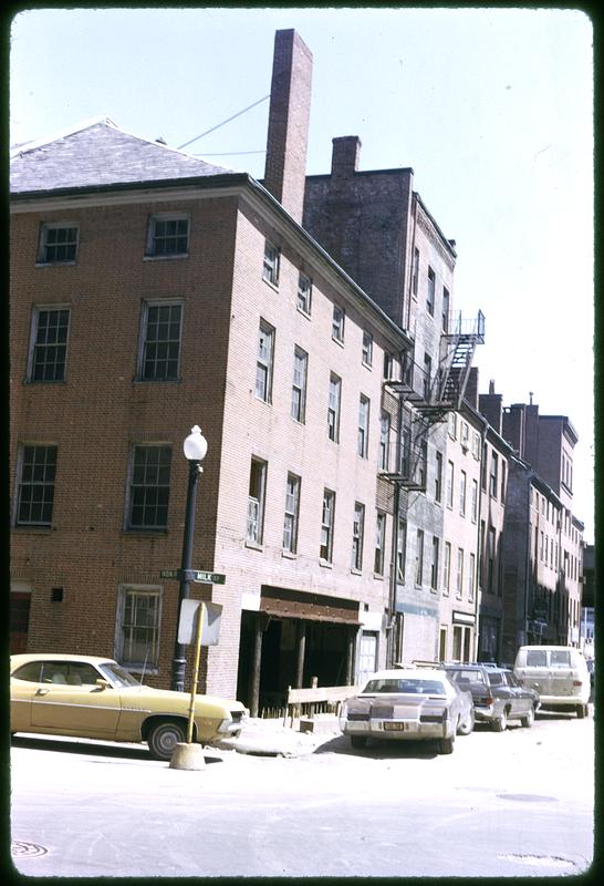 The corner of Milk and India Streets, Boston