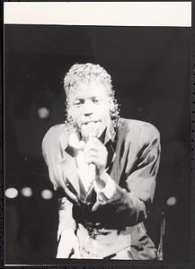 Man singing with a microphone