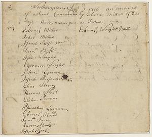 Accounts of men who went on scouting expeditions at sundry times Sep. 1746