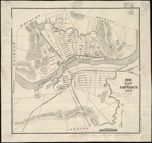 Map of the city of Lawrence Mass