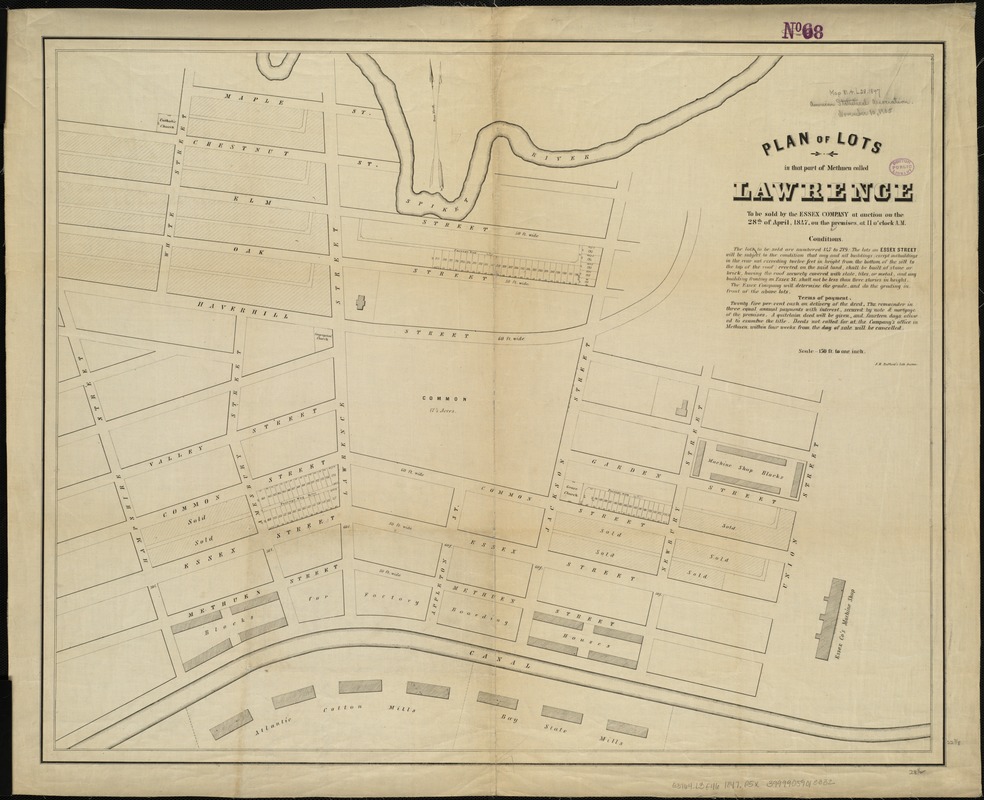 Plan of lots in that part of Methuen called Lawrence