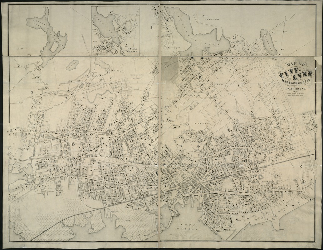 Map of the city of Lynn Massachusetts