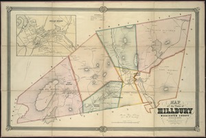 Map of the town of Millbury