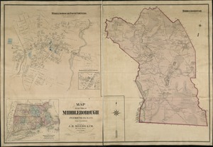Map of the town of Middleborough