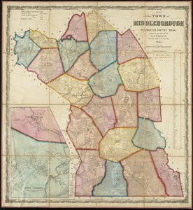 Map of the town of Middleborough, Plymouth County, Mass
