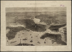 Bird's-eye view of Boston, United States
