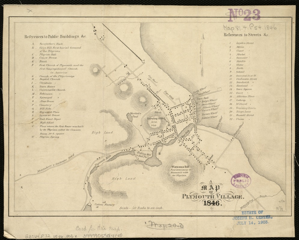 A map of Plymouth Village