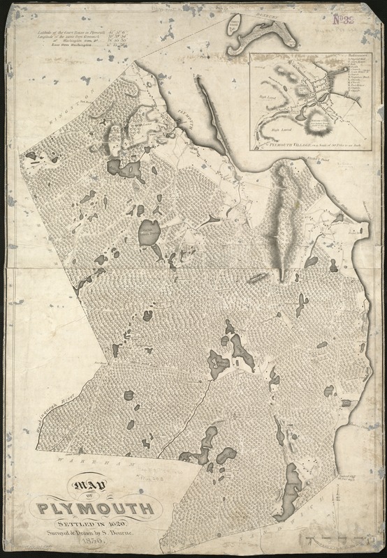 Map of Plymouth settled in 1620