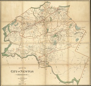 Map of the city of Newton Massachusetts