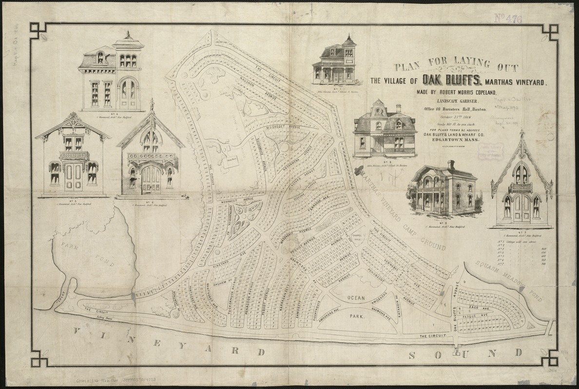 Plan for laying out the village of Oak Bluffs, Martha's Vineyard