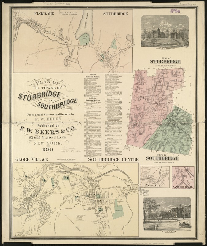 Plan of the towns of Sturbridge and Southbridge