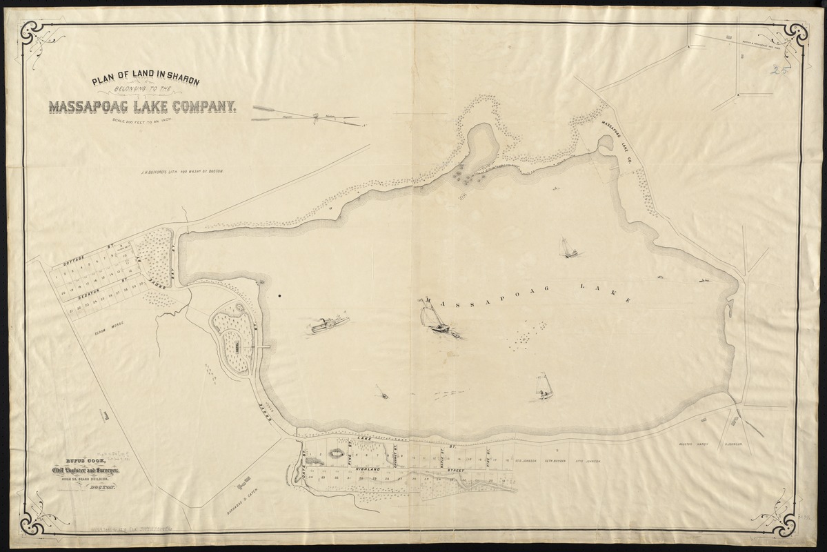 Plan of land in Sharon belonging to the Massapoag Lake Company