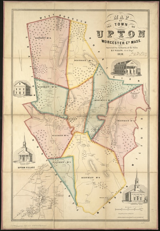 Map of the town of Upton, Worcester Co., Mass