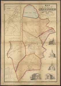 Map of the town of Walpole Norfolk County Mass