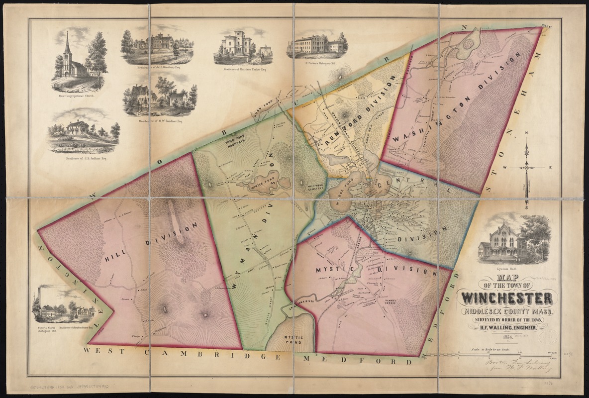 Map of the town of Winchester, Middlesex County, Mass