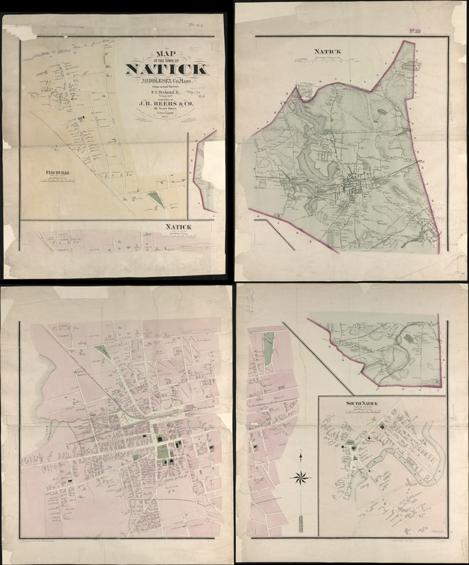 Map of the town of Natick Middlesex Co. Mass