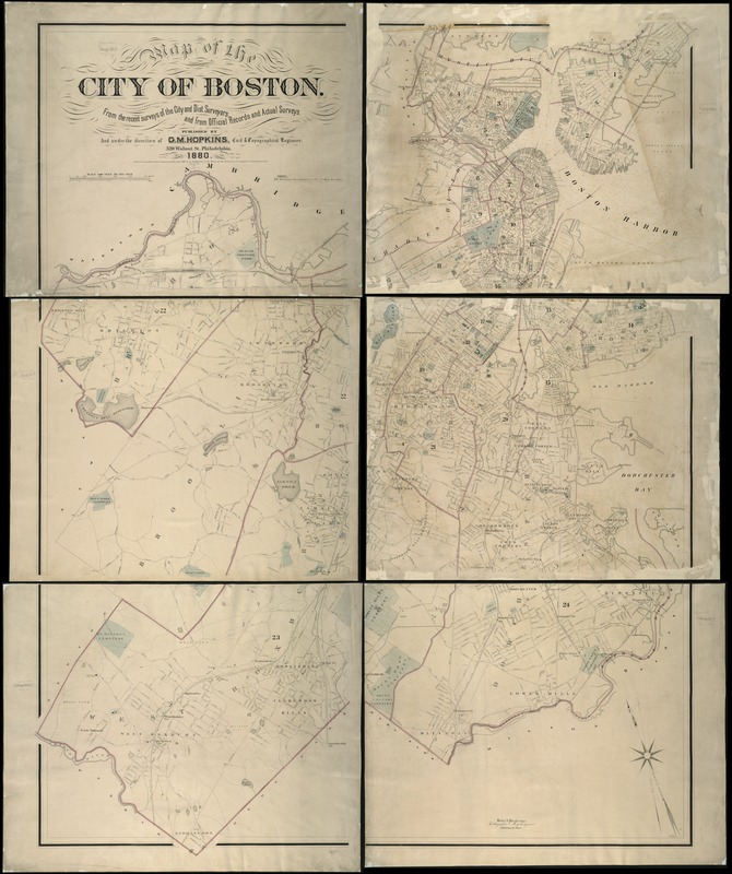 Map of the city of Boston