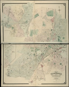 Map of the city of Worcester, Mass