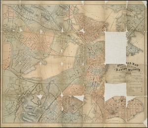 Railroad map of all street and steam railroads in Boston and vicinity