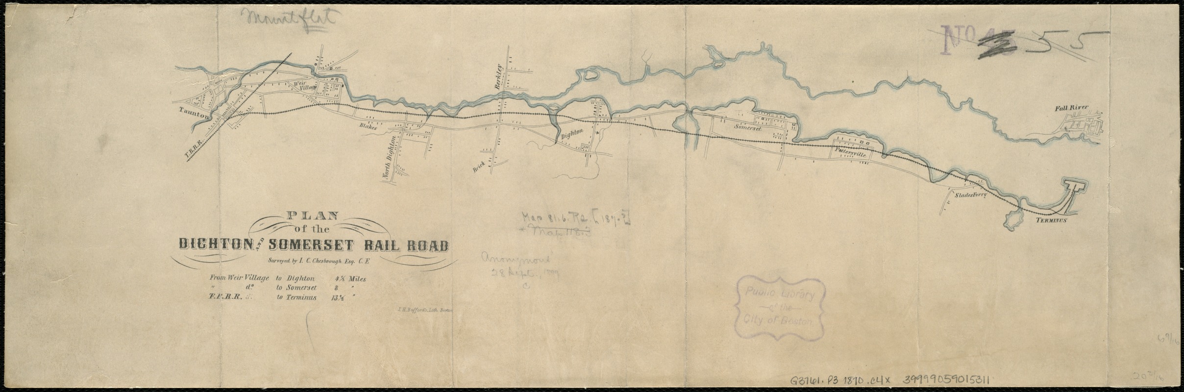 Plan of the Dighton and Somerset rail road