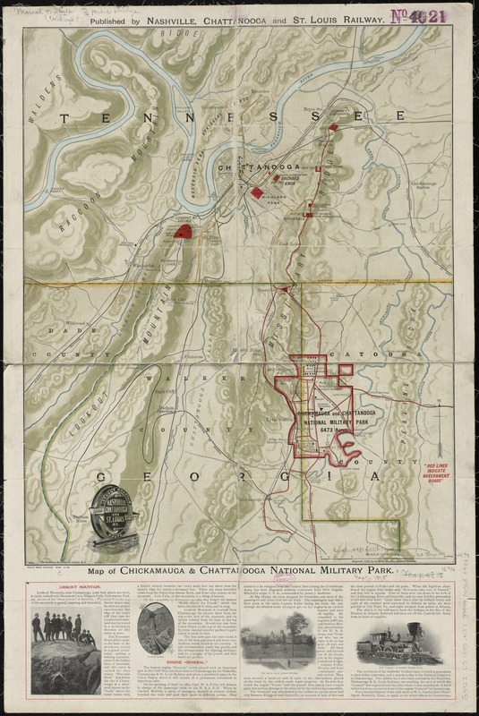 Map of Chickamauga & Chattanooga National Park