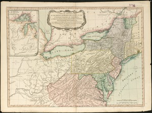 A new and general map of the middle dominions belonging to the United States of America, viz. Virginia, Maryland, the Delaware-counties, Pennsylvania, New Jersey &c. with the addition of New York, & of the greatest part of New England &c as also of the bordering parts of the British possessions in Canada