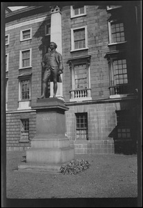 Statue of Edmund Burke in front of Trinity College, Dublin, Ireland
