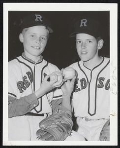 Wakefield. No-Hit, No-Run Little League hurlers. (L-R) Allen Wells, Donald Welford both 12-year-old righthanders. Welford. Chucked the feat Monday, 19-0, versus the Crystal Community nine, + Wells earlier against the same team 9-0. Both pitchers are with the Nat’l Lg. American Mutual Red Sox defending tour champs.