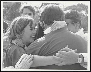 Winning Hugs- Emerson College team Siri Odhner- on left.