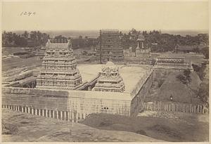 Temple [i.e. Sthalasayana Perumal Temple or Thirukadalmallai] at Mamallapuram, looking towards the sea