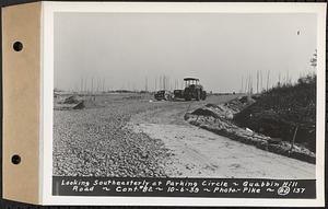 Contract No. 82, Constructing Quabbin Hill Road, Ware, looking southeasterly at parking circle, Ware, Mass., Oct. 6, 1939