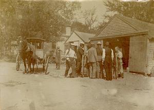 Blacksmith and horseshoeing, Bridge St., South Yarmouth, Mass., owned by Nelson L. White