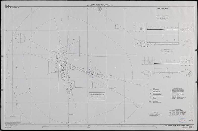 Airport obstruction chart, OC 5178, St. Louis Regional Airport, Alton/St. Louis, Illinois