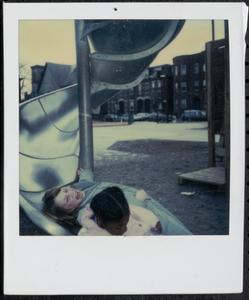 Echa and Cheryl on the playground