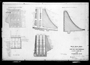Engineering Plans, Dam No. 5 [Sudbury Dam], Gatehouse and Masonry Dam, Sheet No. 4, Southborough, Mass., Jan. 16, 1894