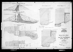 Engineering Plans, Dam No. 5 [Sudbury Dam], wing walls and outlet, Sheet No. 5, Southborough, Mass., Jan. 16, 1894