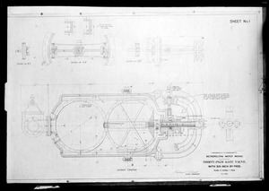 Engineering Plans, 30-inch gate valve, with 6-inch By-Pass, Sheet No. 1, Mass., Apr. 1896