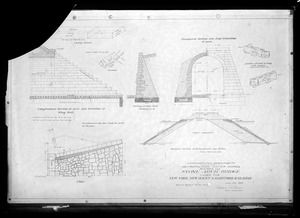 Engineering Plans, Sudbury Reservoir, stone arch bridge under New York, New Haven & Hartford Railroad, Southborough, Mass., Jul. 24, 1896