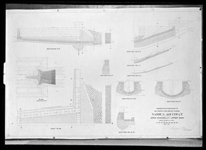 Engineering Plans, Wachusett Aqueduct, Open Channel, Upper Dam, Southborough, Mass., Apr. 1, 1897