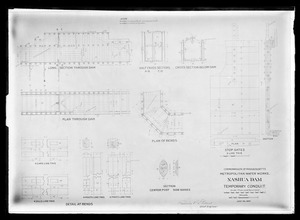 Engineering Plans, Wachusett Dam, temporary conduit, Clinton, Mass., Jul. 26, 1897