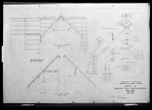 Engineering Plans, Distribution Department, addition to Chestnut Hill High Service Pumping Station, iron work, Sheet No. 3, Brighton, Mass., Sep. 15, 1897